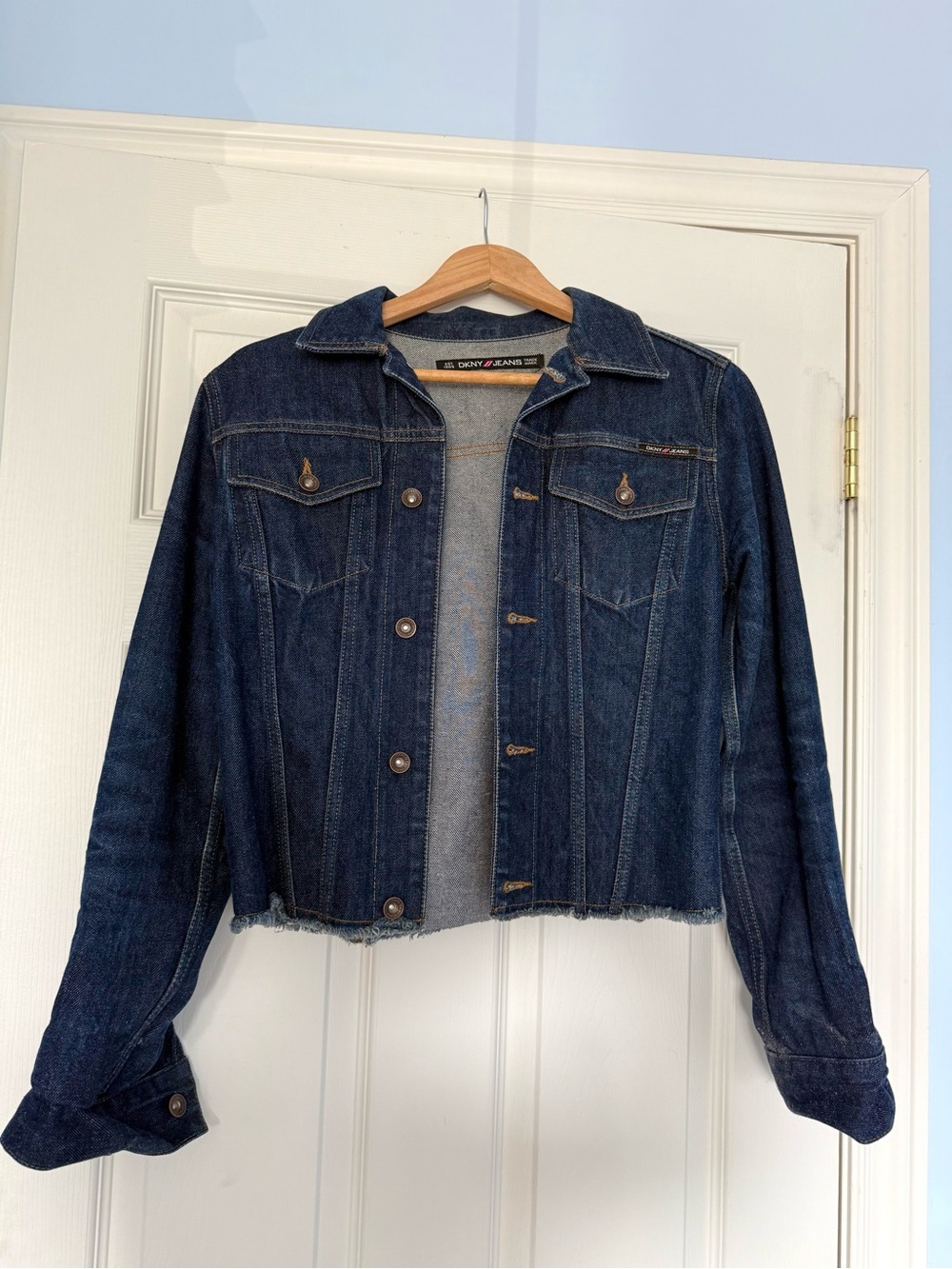 DKNY Dark Blue Denim Jacket 100% Cotton